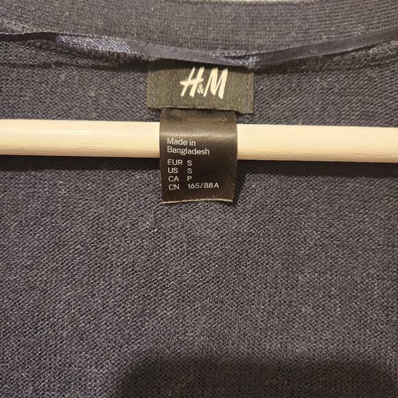 H&M Navy Long Length Cardigan Sweater S - Picture 10 of 11